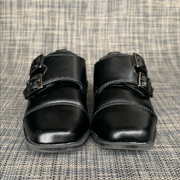 Perry Ellis Portfolio Black Dress Shoes Double Monk Strap Infant Boys size 5 - Picture 3 of 13